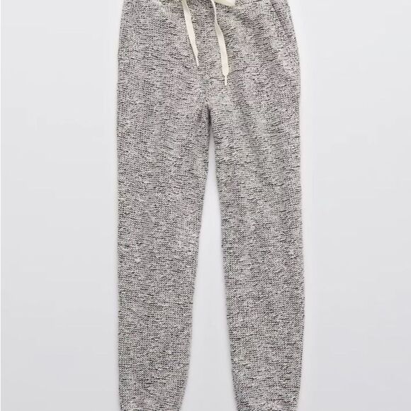 Offline by Aerie Snow Day Black and White Knit Joggers - Picture 3 of 8
